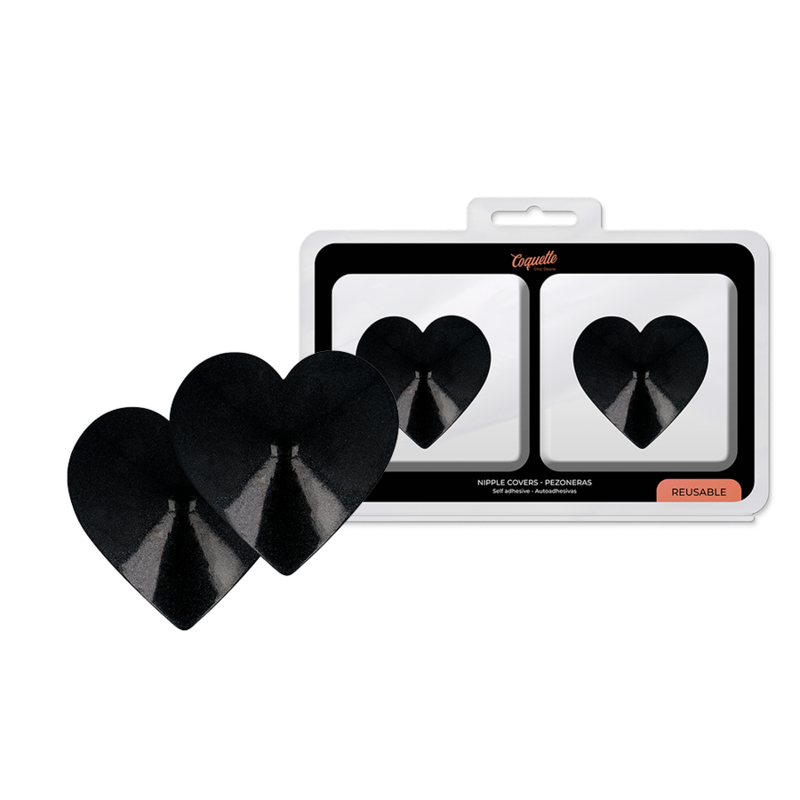 Cache-tétons Cœur Métal Noir - Coquette Chic Desire