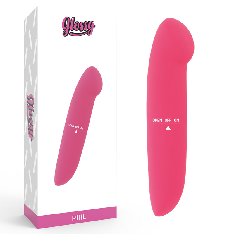 Vibromasseur Phil Rose Format Voyage 13cm - Glossy - GLOSSY