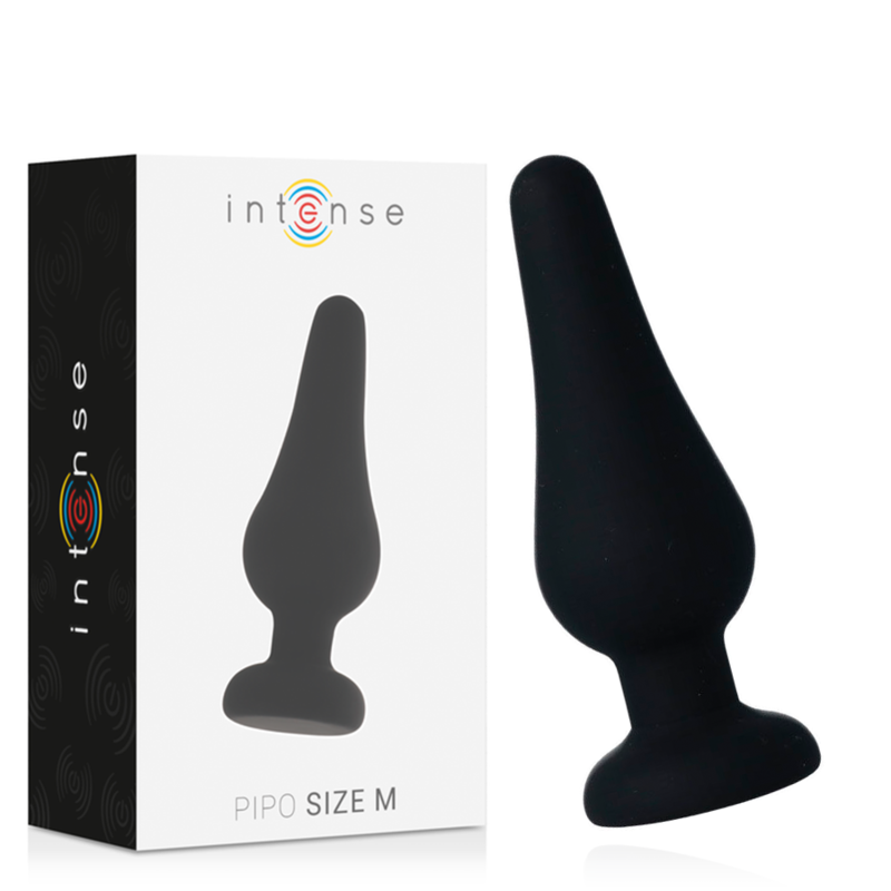 Plug Anal Pipo Taille M Noir 11 cm - Intense