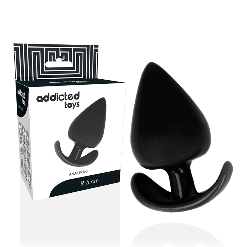 Plug Anal Flexible Noir 9,5 cm - Addicted Toys