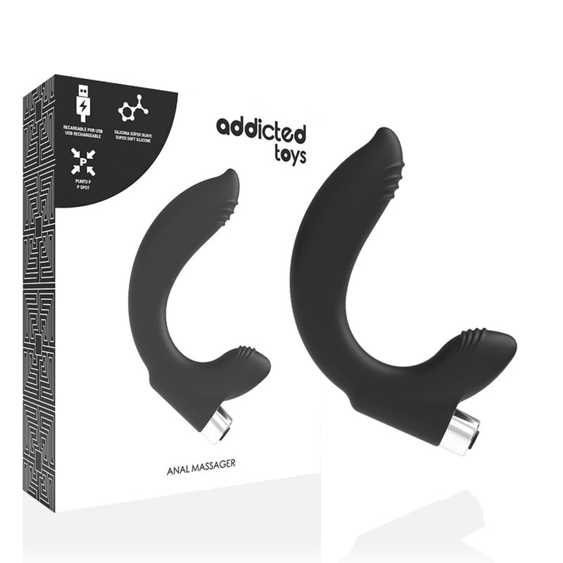 Masseur Prostatique Vibrant Rechargeable Modèle 7 Noir - Addicted