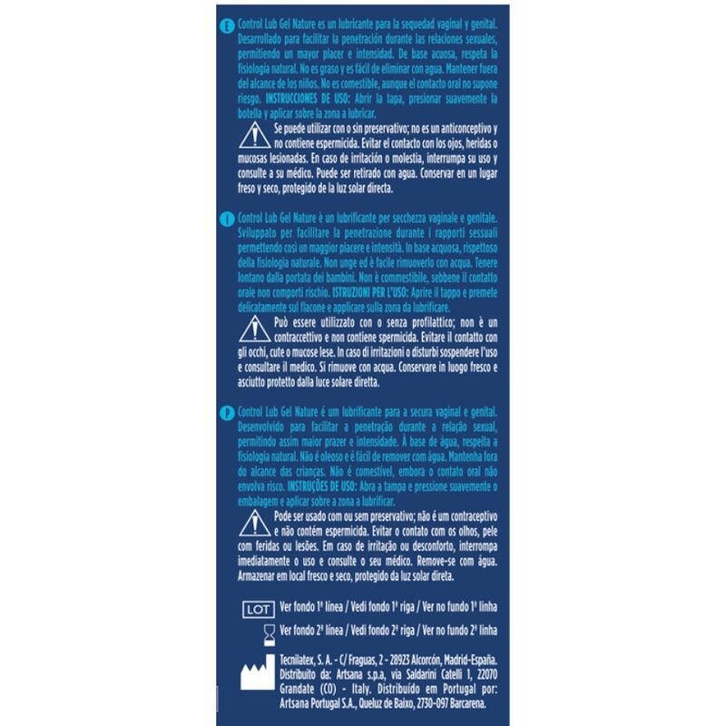 Gel Lubrifiant Control Nature 75ml - Control - CONTROL LUBES
