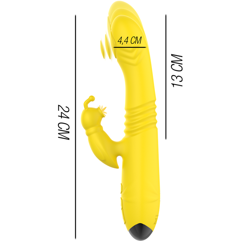Vibromasseur Multifonction Toky Up & Down Jaune - Intense
