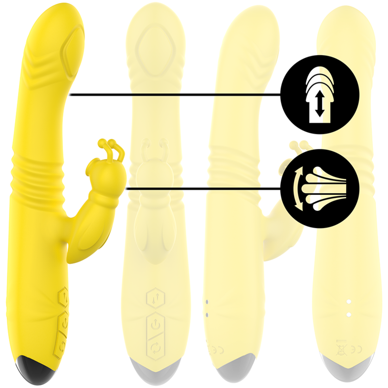 Vibromasseur Multifonction Toky Up & Down Jaune - Intense