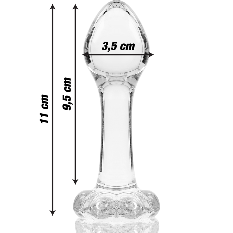 Plug Anal Nebula Modèle 2 Verre Transparent 11cm - Ibiza