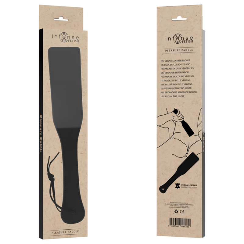 Paddle BDSM Intense Noir en Cuir Végan - Intense Fetish