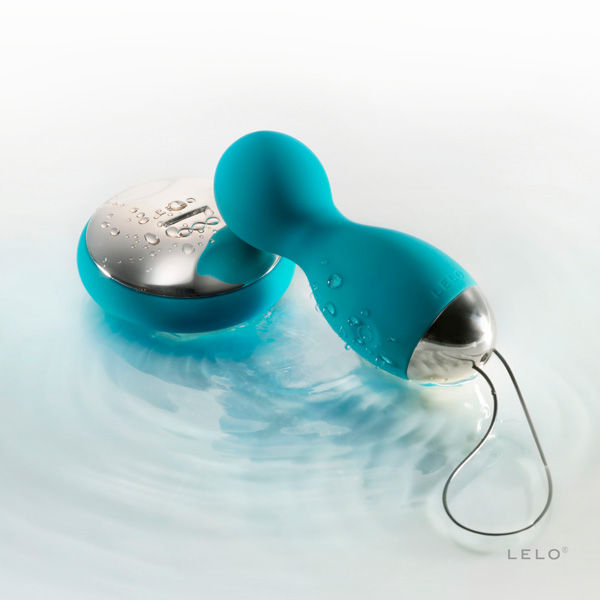 LELO - Boule de Geisha Vibrante Télécommandée HULA Beads - Bleu