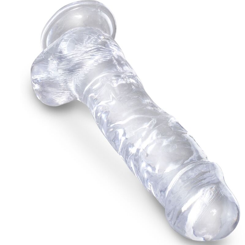 Gode Réaliste King Cock Transparent avec Testicules - Pipedream