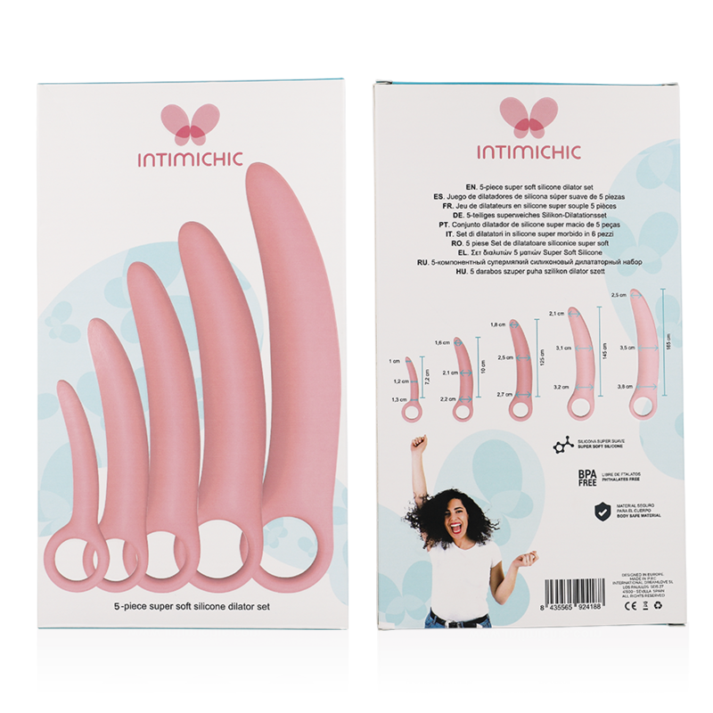 Intimichic – Dilatateurs Vaginales en Silicone Médical - Lot de 5