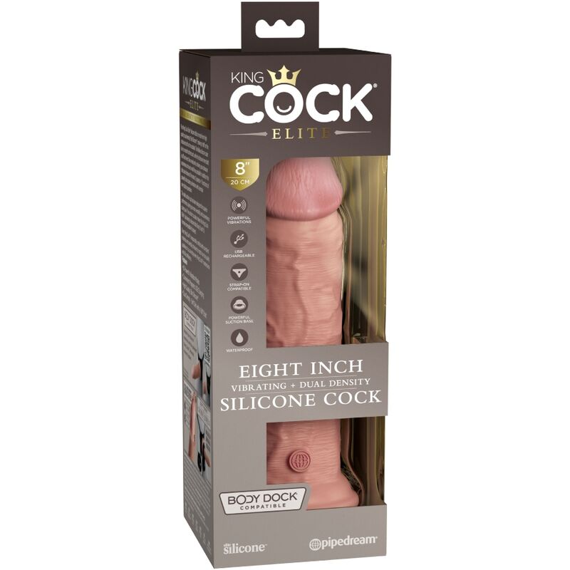 Gode Réaliste King Cock Elite Vibrant Double Densité 20cm