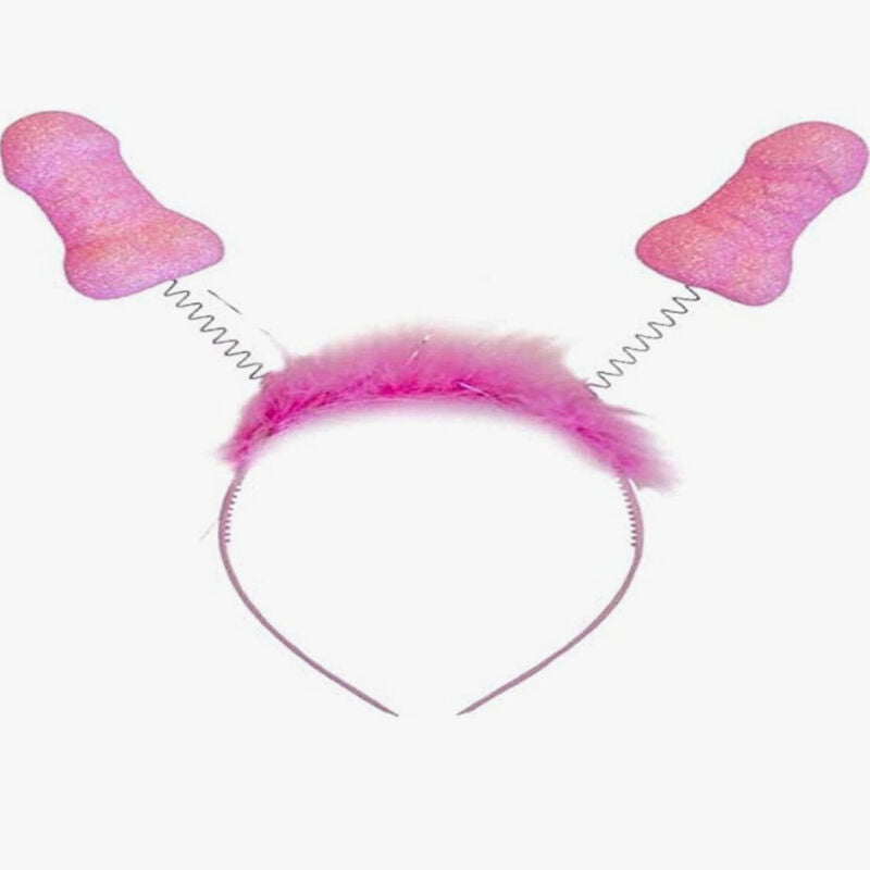 Serre-têtes Érotiques Antennes Pito Rose Paillettes - Diablo Picante
