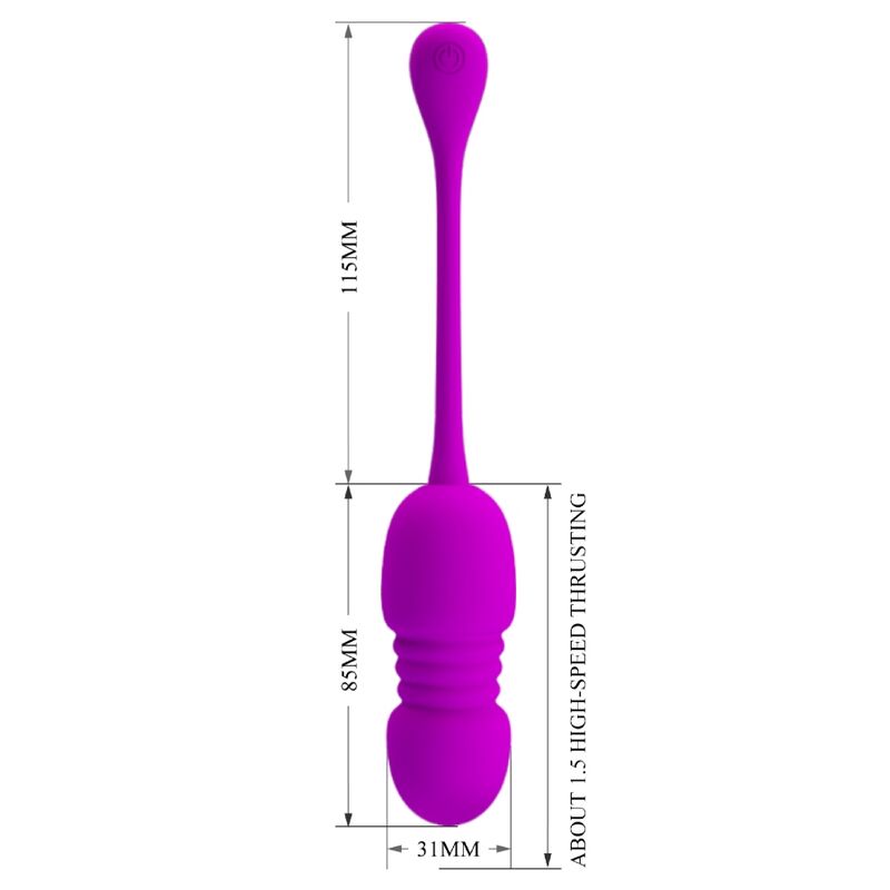 Pretty Love – Oeuf vibrant Rechargeable en Silicone – Violet