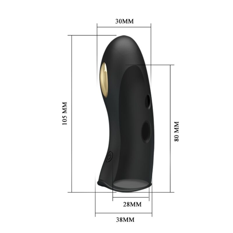 Stimulateur Couvre-Doigts Électro Marico Noir - Pretty Love - PRETTY LOVE MALE