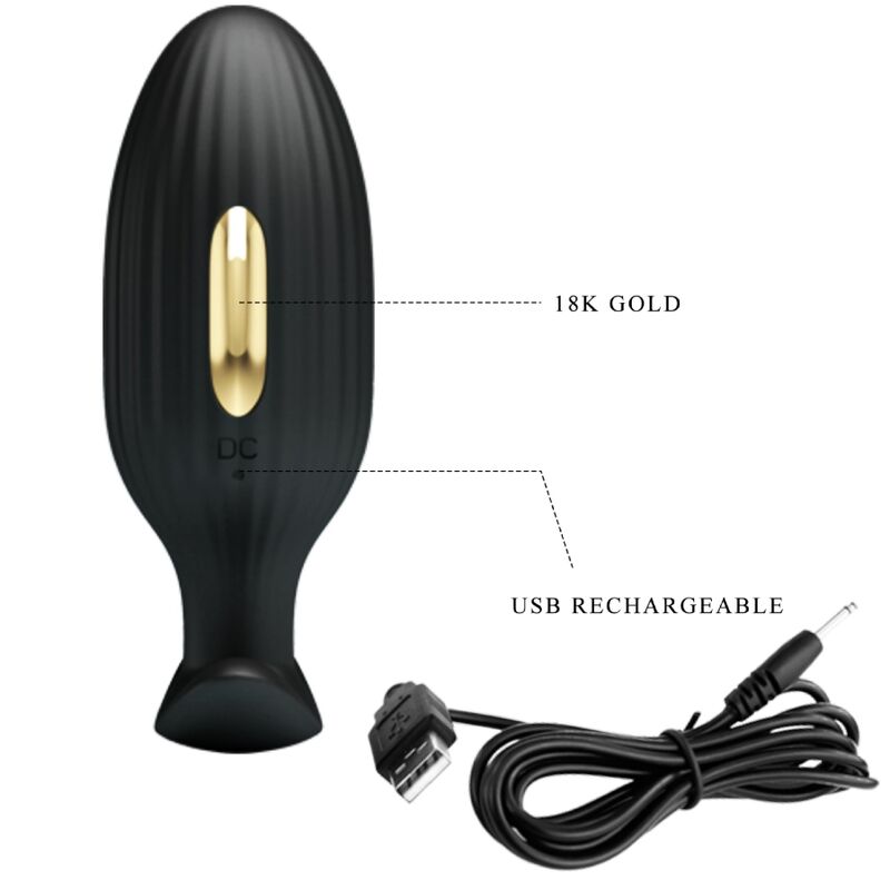 Plug Anal Vibrant Connecté Pretty Love Noir - Pretty Love