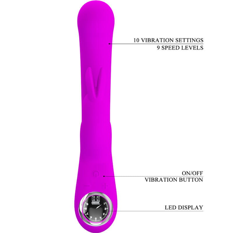 Vibromasseur Rabbit Pretty Love Double Stimulation Violet