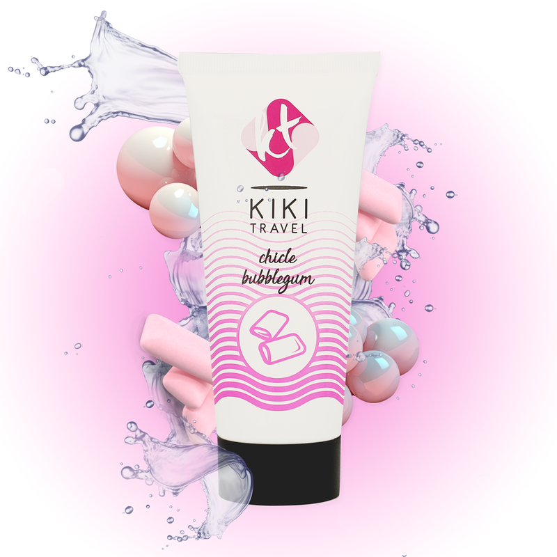 Kikí Travel - Lubrifiant Saveur Chewing-gum Fraise à base d’eau - 50 ml