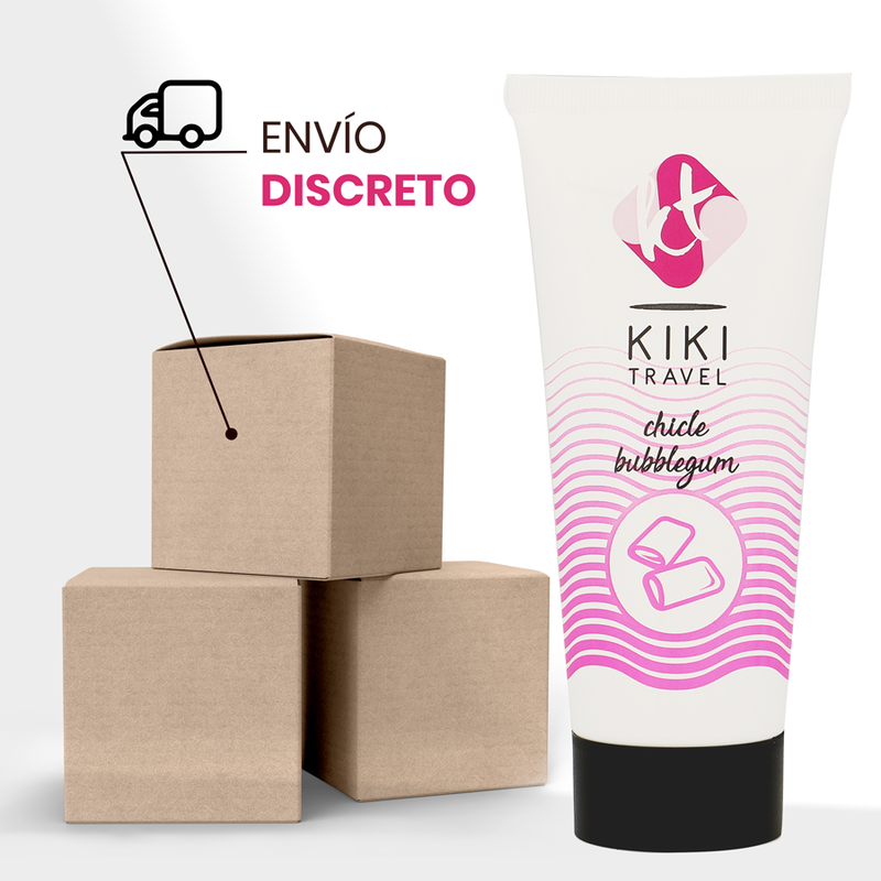 Kikí Travel - Lubrifiant Saveur Chewing-gum Fraise à base d’eau - 50 ml
