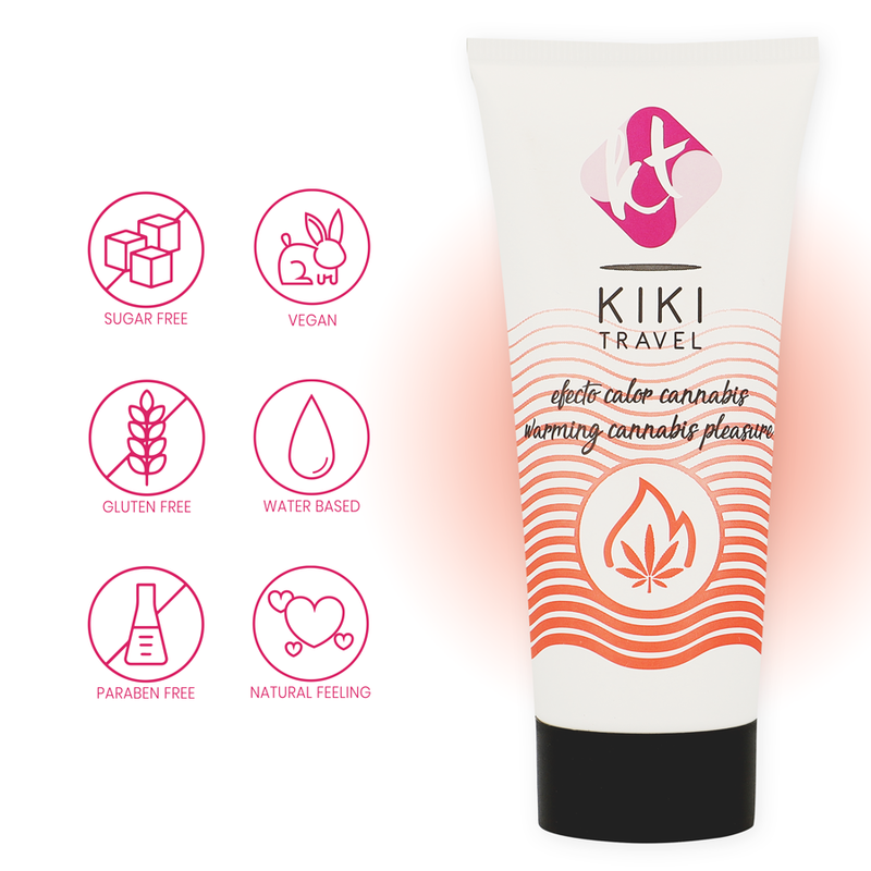 Kikí Travel - Lubrifiant Saveur Cannabis avec Effet Chauffant - 50 ml