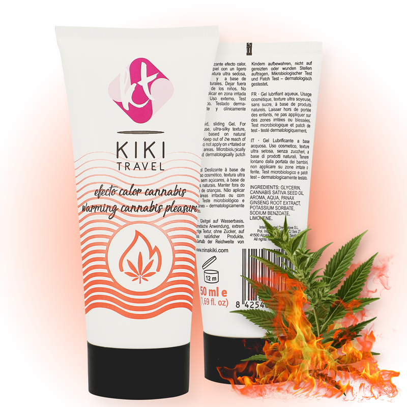 Kikí Travel - Lubrifiant Saveur Cannabis avec Effet Chauffant - 50 ml