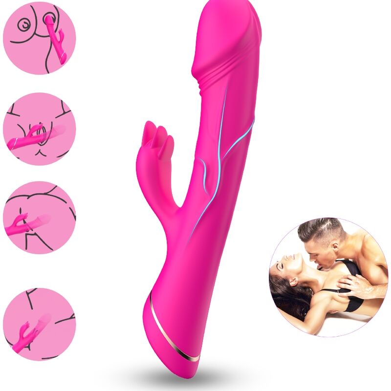 Vibromasseur Rabbit Armony Silicone Fuchsia - Armony