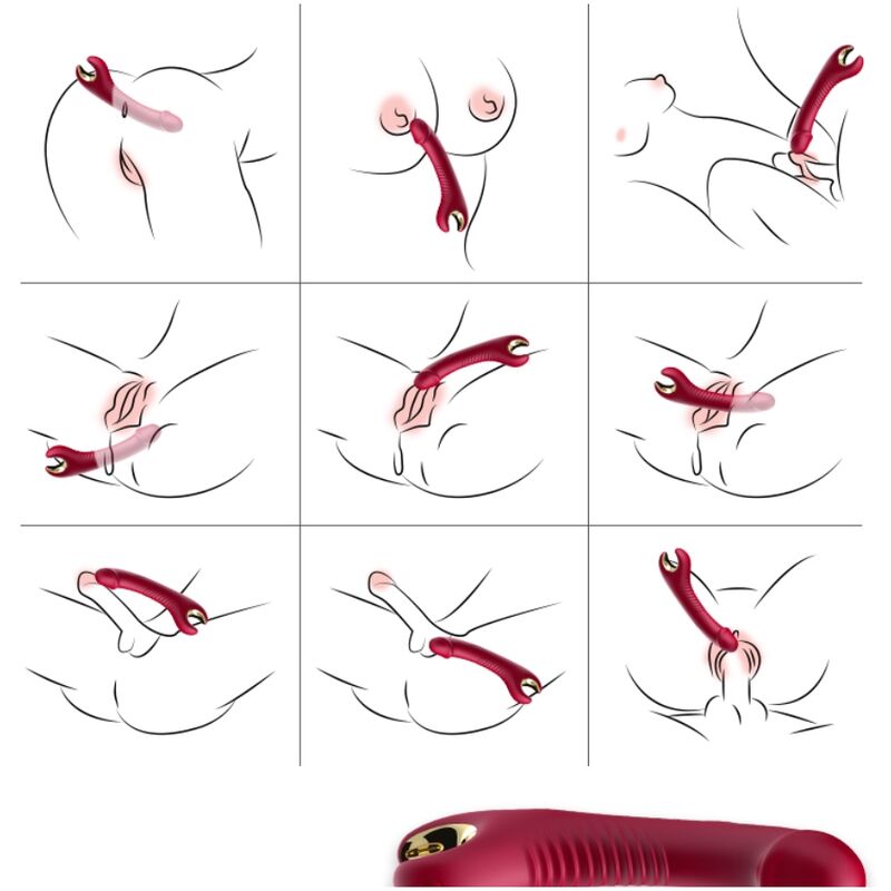 Vibromasseur Rotatif Prince Dildo Rouge - Armony