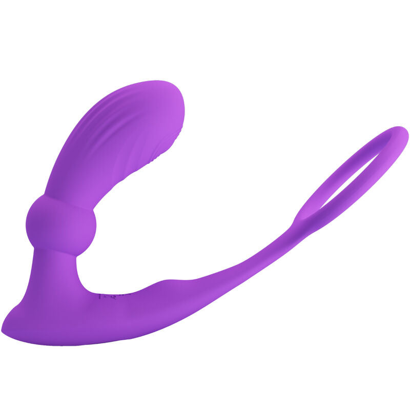 Anneau Pénien Warren Vibrant avec Plug Anal Violet - Pretty Love - PRETTY LOVE BOTTOM