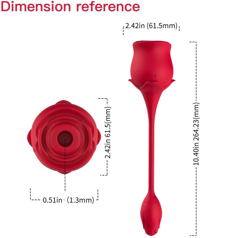Stimulateur Clitoris Armony Rose 10 Modes Rouge - Armony