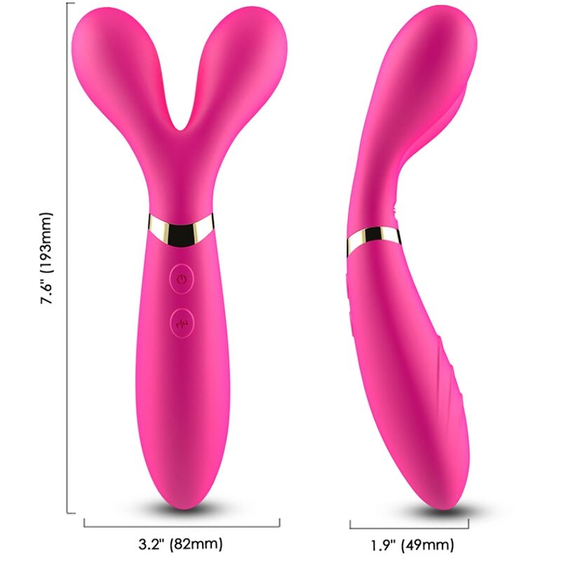 Vibromasseur Y-Wand Double Tête Fuchsia - Armony