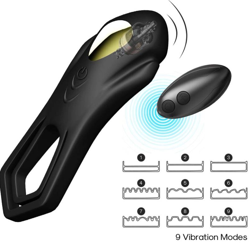 Anneau Pénien Double Télécommandé Roadster Noir - Armony