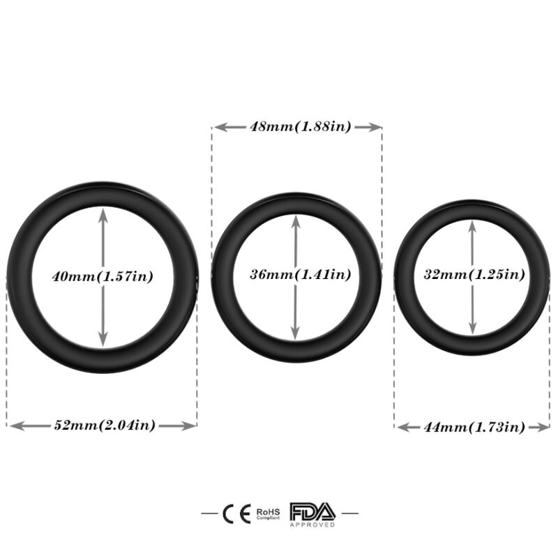 Triple Anneau Pénien Armony Silicone Lumineux - Armony