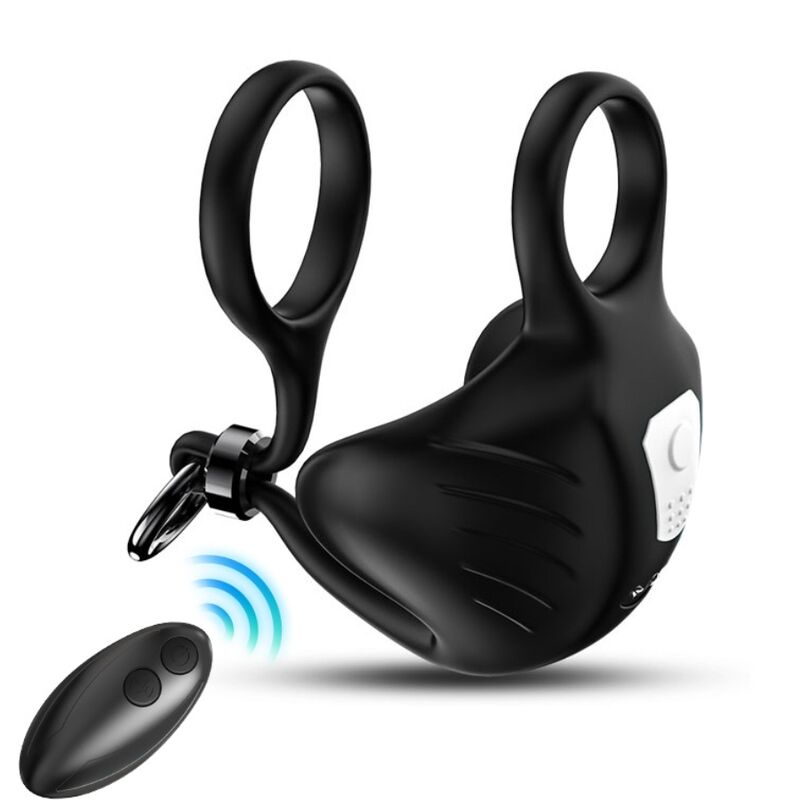 Anneau Pénien Vibrant Manta Scrotum Noir - Armony - Armony