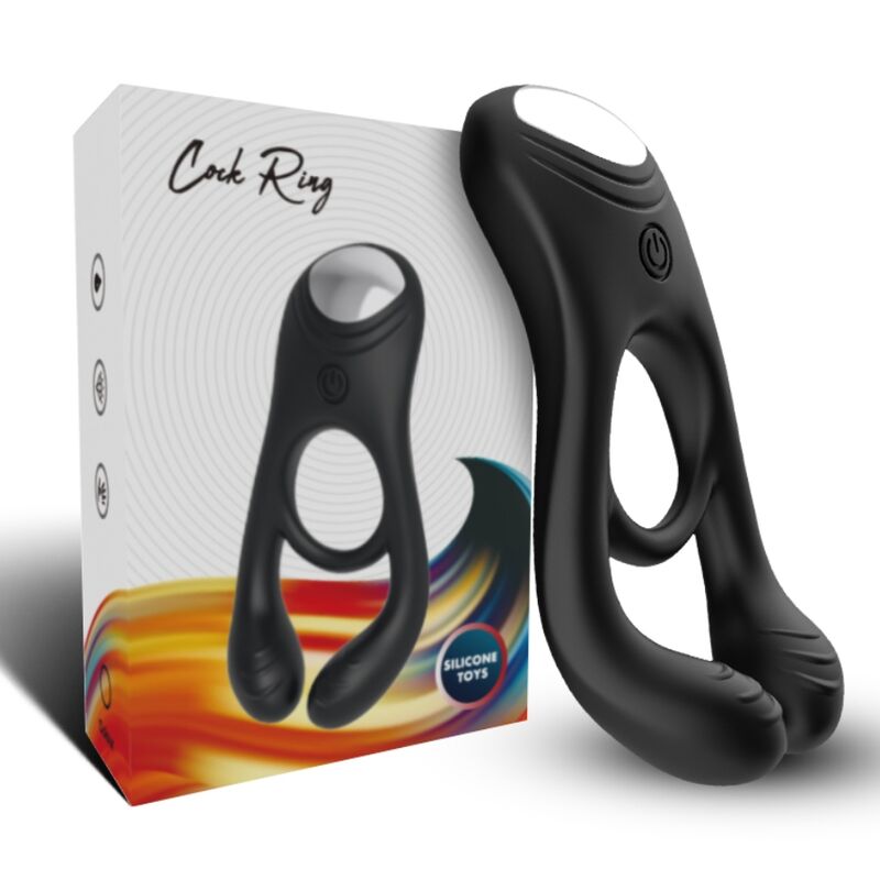 Anneau Vibrant Couples Veyron Double Noir - Armony
