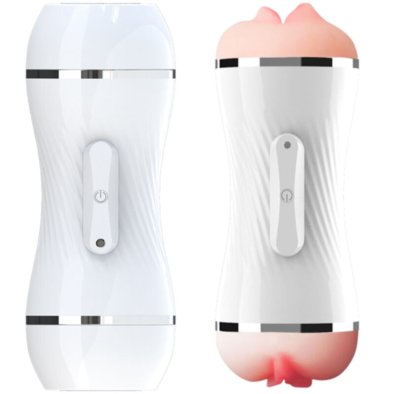 Armony – Masturbateur Homme Virbant Bouche & Vagin - Blanc