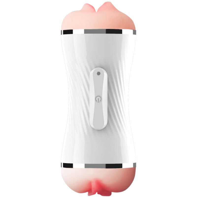Armony – Masturbateur Homme Virbant Bouche & Vagin - Blanc