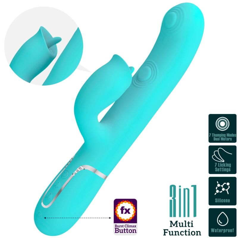 Pretty Love – Vibromasseur Rabbit Gigi Vert Aqua