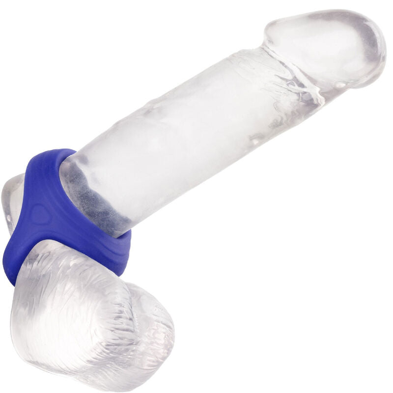 Anneau Pénien Admiral Cock & Ball Double Bleu - CalExotics