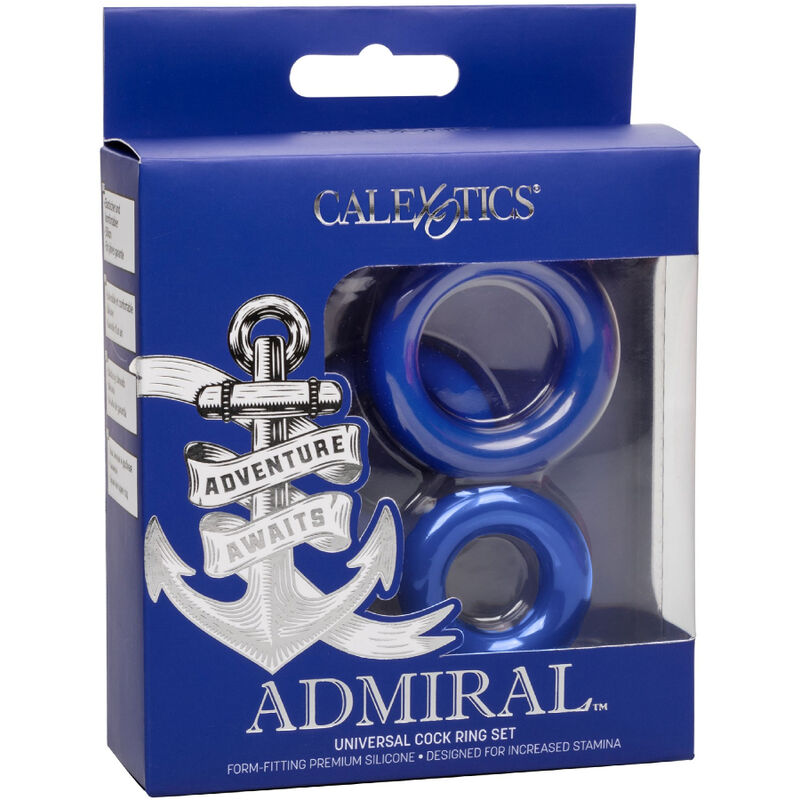 Anneaux Péniens Admiral Ensemble 3 Tailles Bleu - CalExotics