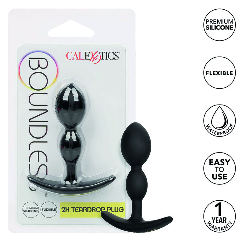 Plug Anal Boundless 2X Silicone Noir - CalExotics
