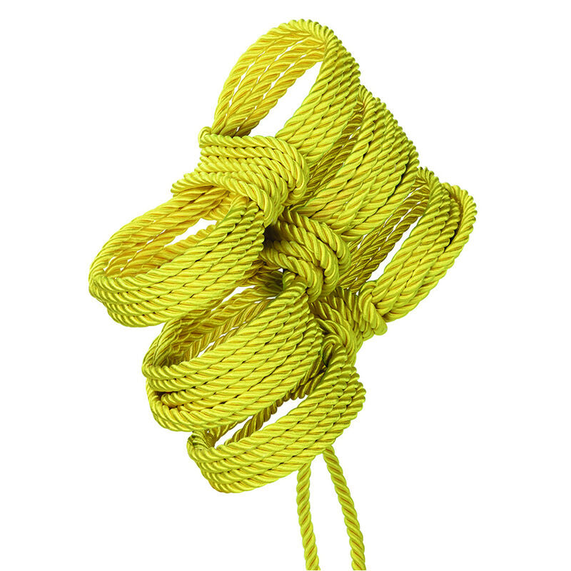 Corde de Bondage Coton Polyester Jaune 10m - CalExotics