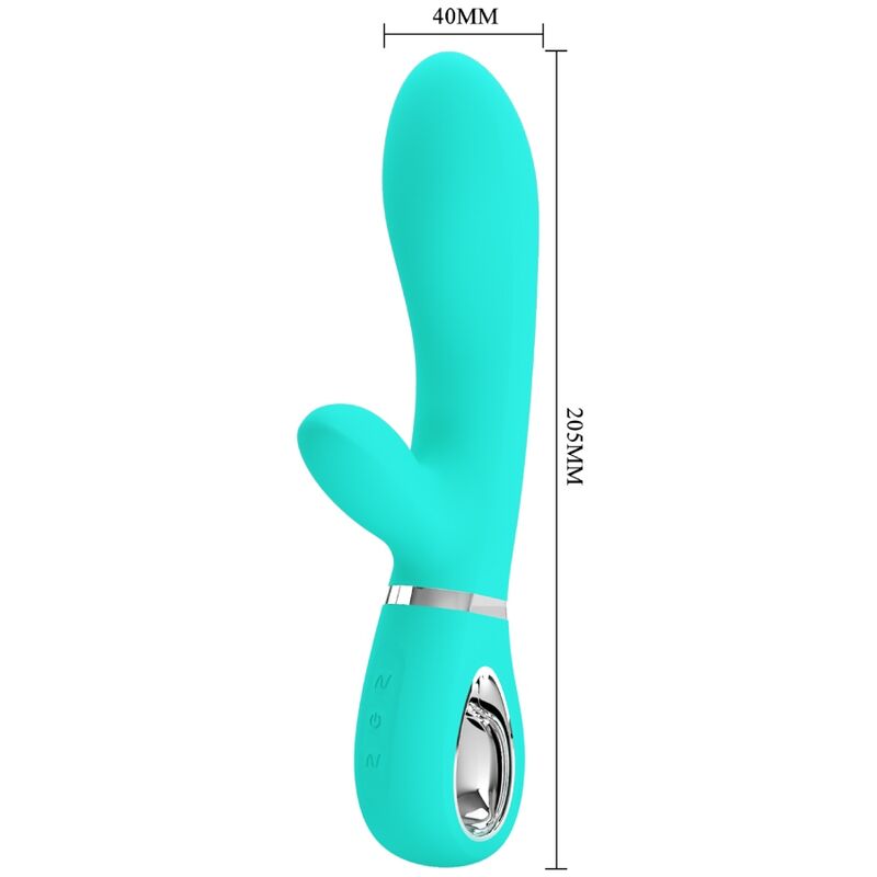Vibrateur Rabbit Thomas Vert Aqua - Pretty Love - PRETTY LOVE FLIRTATION