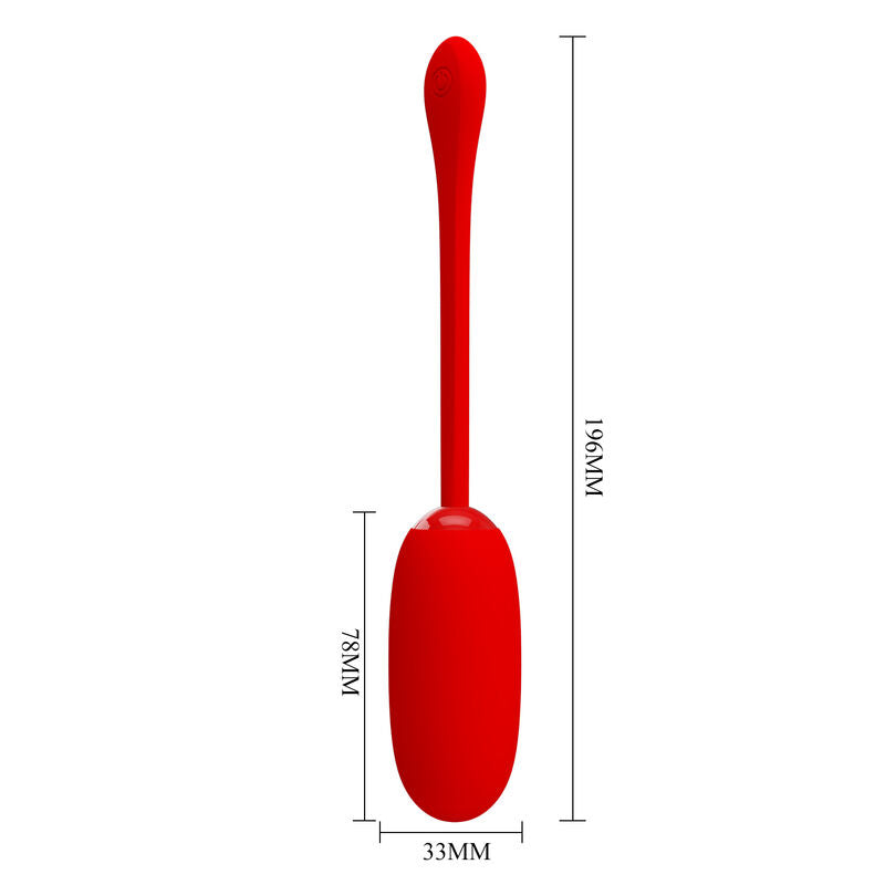 Pretty Love – Oeuf vibrant Étanche et Rechargeable en silicone – Rouge