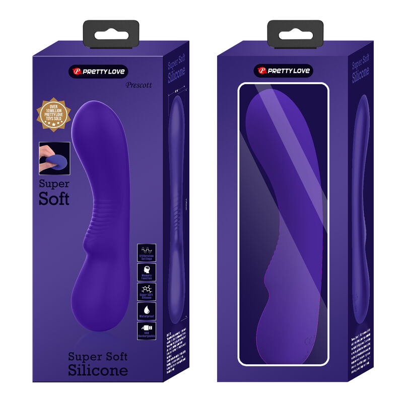 Vibromasseur Prescott Rechargeable Violet - Pretty Love