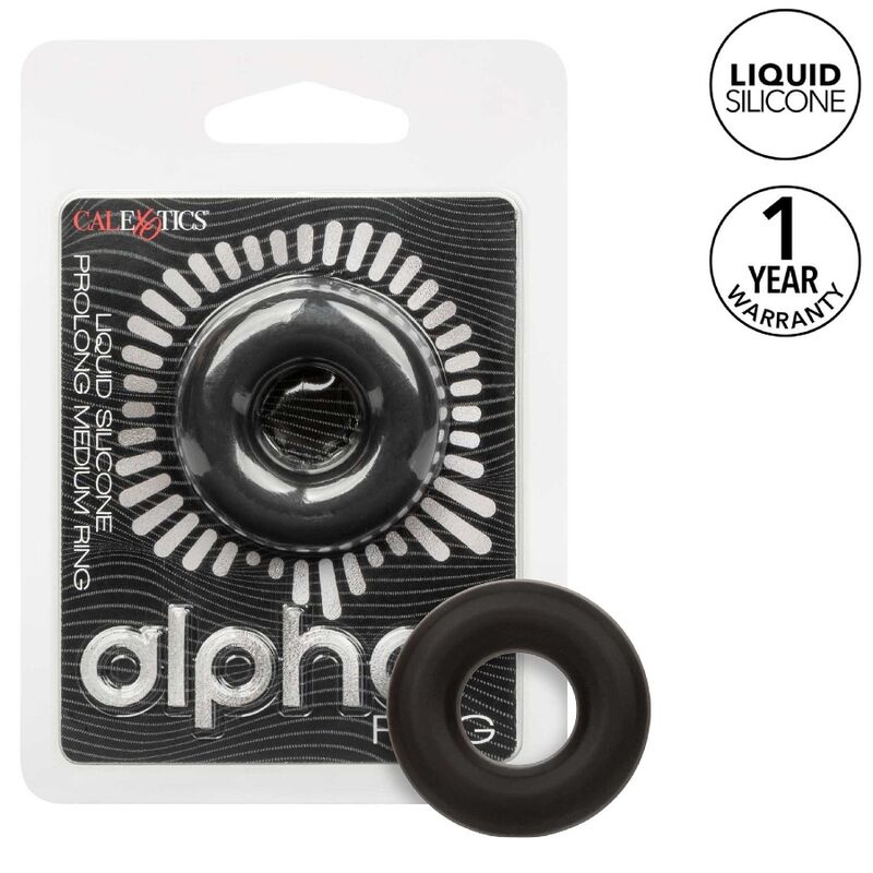 Anneau Pénien Alpha Liquid Silicone Prolong Noir - CalExotics