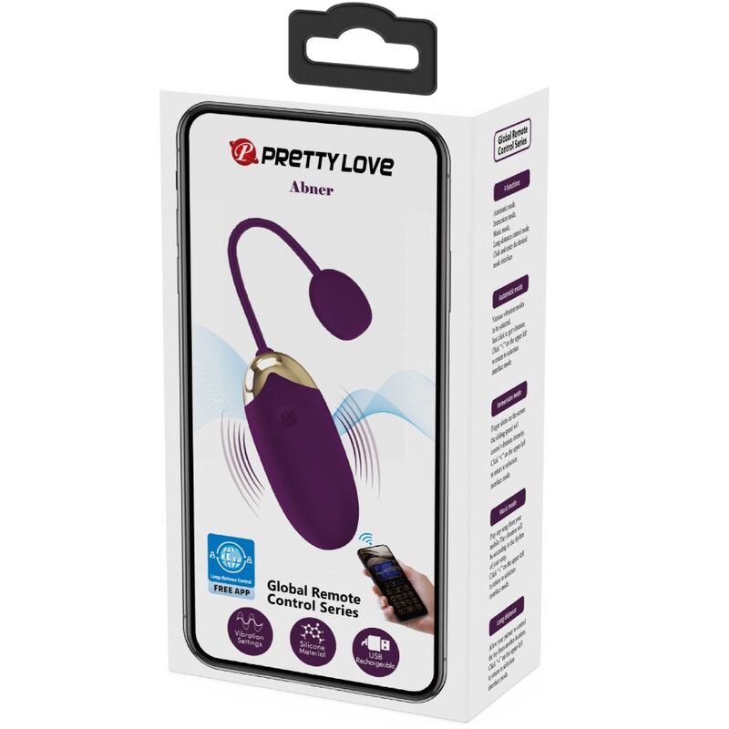 Pretty Love – Oeuf vibrant Connecté à Distance Abner – Lilas
