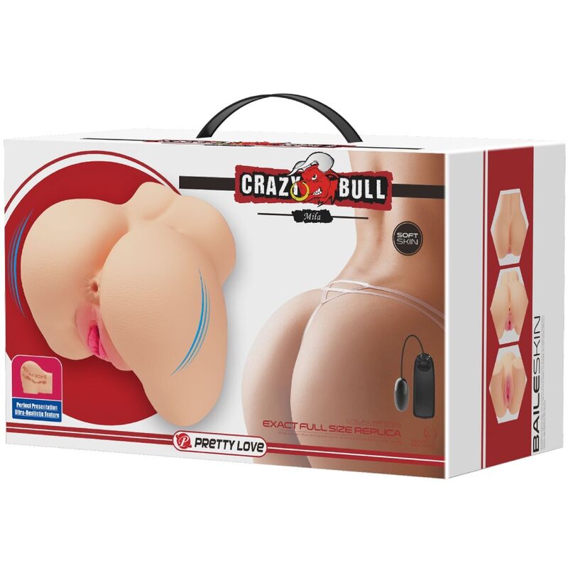 Masturbateur Double Entrée Vibrant Mila - Crazy Bull