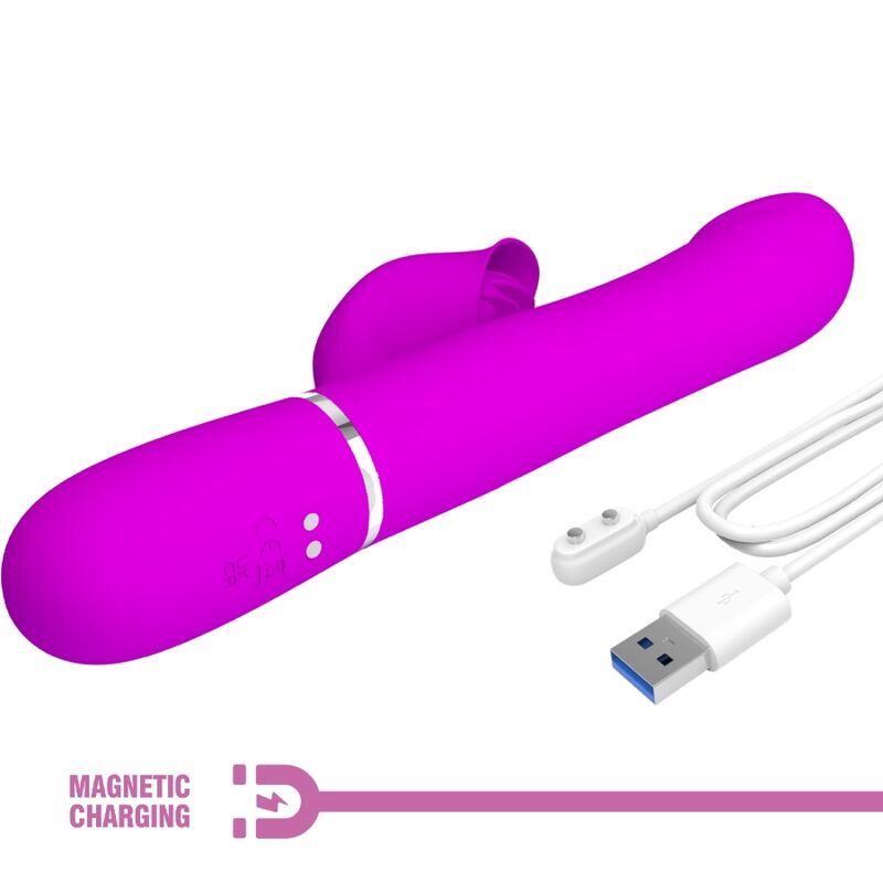 Pretty Love – Vibromasseur Rabbit Multifonction 4 en 1 Violet