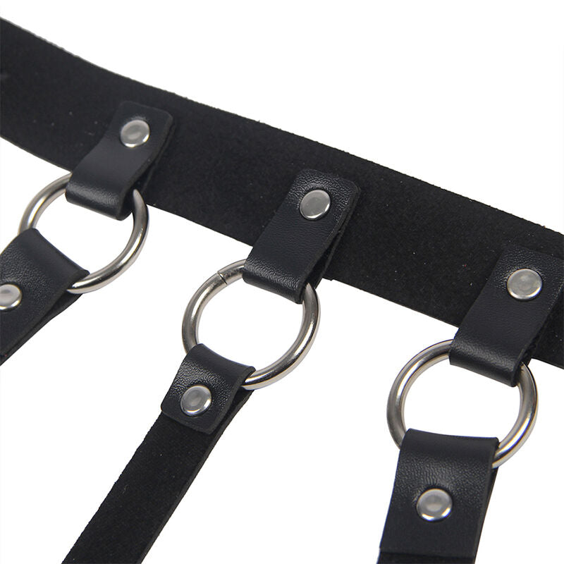 Harnais Poitrine Subblime Chaînes Anneaux Noir - Subblime - SUBBLIME FETISH