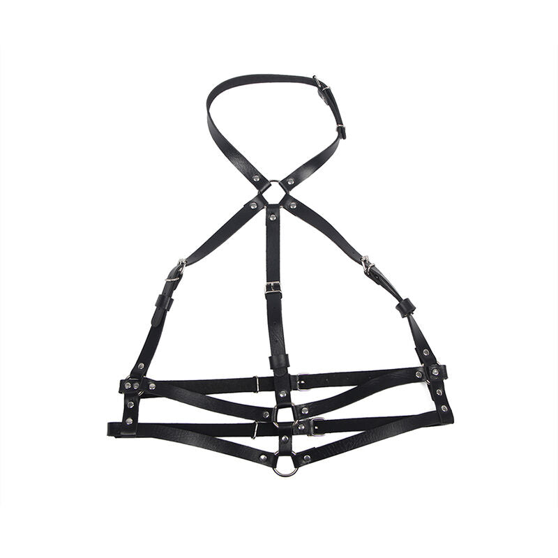 Harnais Poitrine Subblime Anneau Cuir Noir - Subblime - SUBBLIME FETISH
