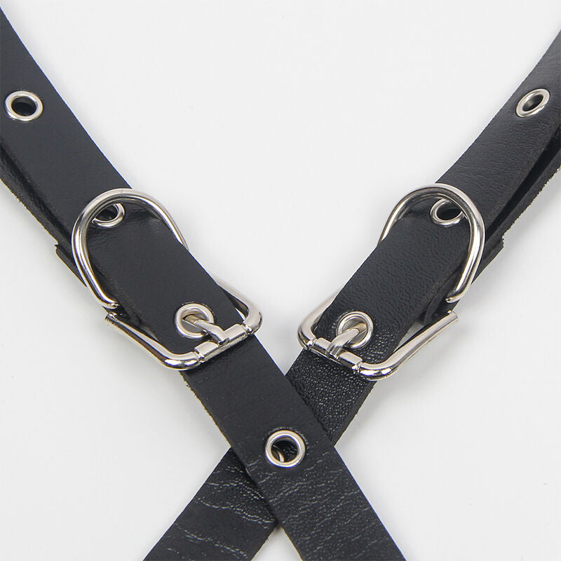 Harnais Cuir Sangles et Chaînes Noir - Subblime - SUBBLIME FETISH