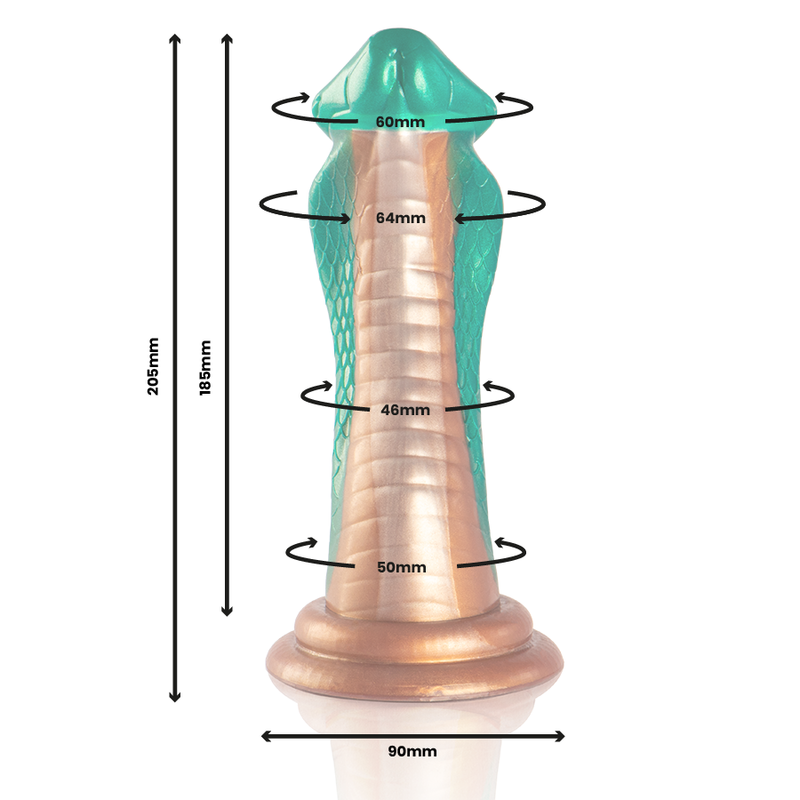 Gode Python Cobra Vert, Design Écailleux Fantasy - Epic